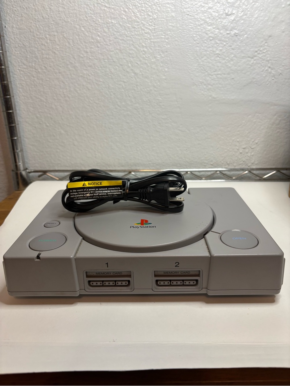 Sony PlayStation Original Console in Light Gray with Power Cord
